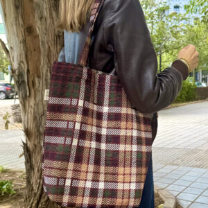 Pack bolsa basic y neceser tartan